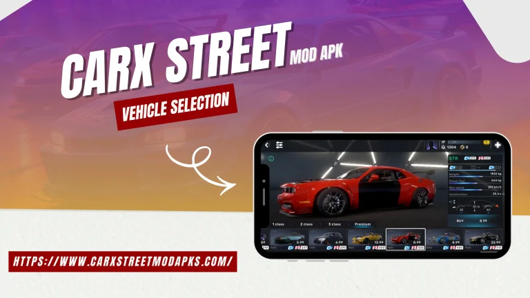 CarX Street Vehicle Selection